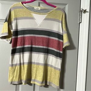 Ladies Hopely Large Ribbed Knit Shirt